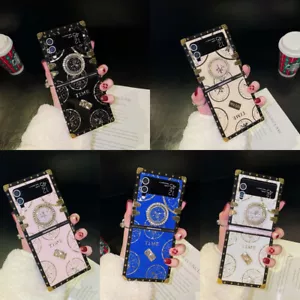 Estuche de Lujo con Anillo de Diamantes Flor Reloj para Samsung Galaxy Z Flip4 Flip3 5G - Imagen 1 de 17