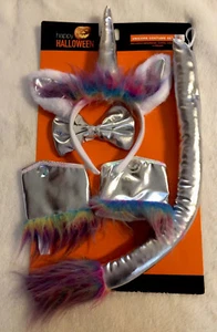 UNICORN-Silver Dress Up/Cosplay Halloween Costume Accessory Set-5 Piece Set-NEW - Picture 1 of 6