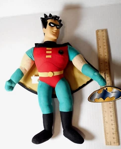 WB 1998 Robin Plush Batman Animated Series Play by Play 12.” w Tag Animated - Picture 1 of 12