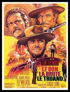 Das Gute das Schlechte und das Hässliche Film Poster Druck Leinwanddruck Kühlschrankmagnet 6x8 - Bild 1 von 2