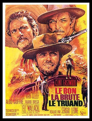 The Good the Bad and The Ugly Movie Poster Print Canvas Print Fridge Magnet 6x8  - Image 1 of 2