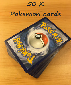 50 Pokemon Cards Bulk  ** Rare and foil cards guaranteed ** No Duplicates