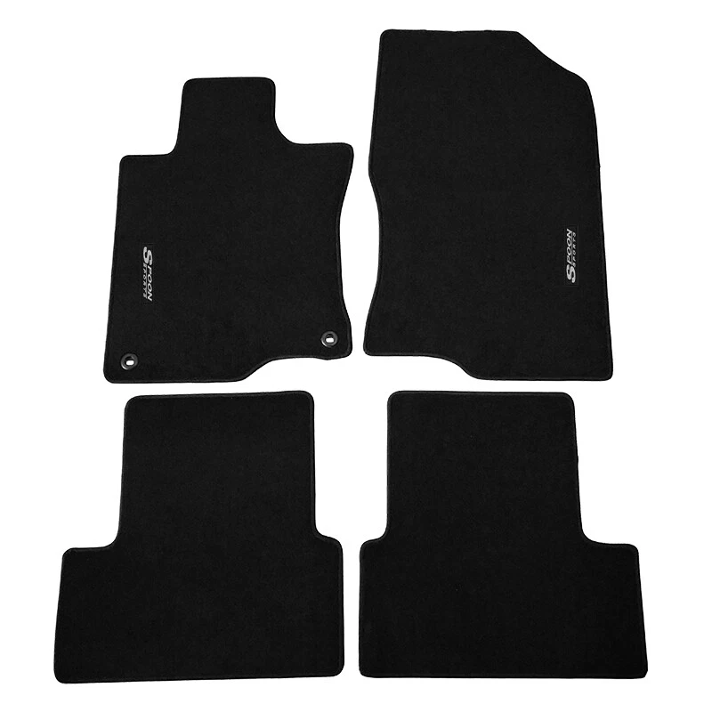 For 09-14 Acura TSX Floor Mats Carpets Front & Rear Nylon Black w/ Spoon Foto 1 de 1