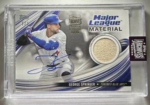 2025 Topps Archives Signature - George Springer - 1/1 Auto Relic - Blue Jays - Picture 1 of 5