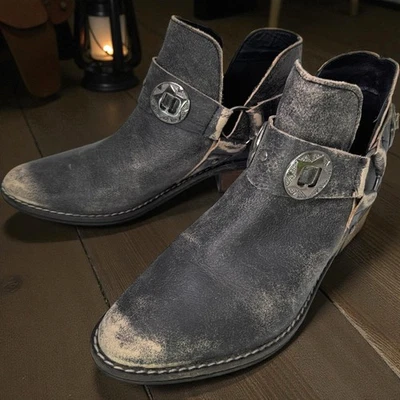 Chinese Laundry Ankle Boots Women 7.5 Western Buckle Accent Distressed - Image 1 of 4