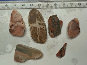 Lot of Scott's Bay Nova Scotia Mineral Crystals Agate 6 slices unpolished #12 - Picture 1 of 10