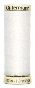 Gutermann 100P-20 Sew-All Thread 110yd-Nu White - Picture 1 of 1