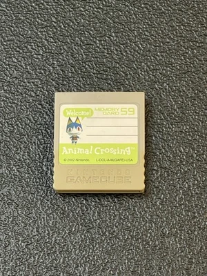 Карта памяти Animal Crossing Nintendo Gamecube 59 блоков DOL-008 ПРОТЕСТИРОВАНА РАБОТАЕТ!! - Изображение 1 из 4