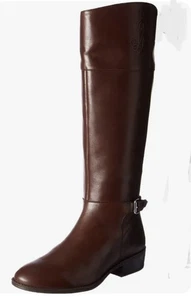 LAUREN Ralph Lauren TALL CALFSKIN BOOTS MADISEN B0-CSL BROWN WOMAN'S 6.5 EUC - Picture 1 of 10