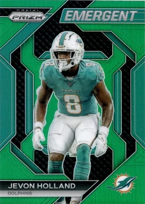 2023 Panini Prizm - Emergent Jevon Holland #H-12 Green Prizm  - Image 1 of 2