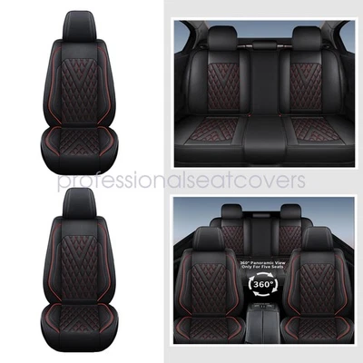 Fits BMW Car Seat Covers 5 Seat Full Set Luxury Leather Front Rear Cushion Mat - Image 1 of 4