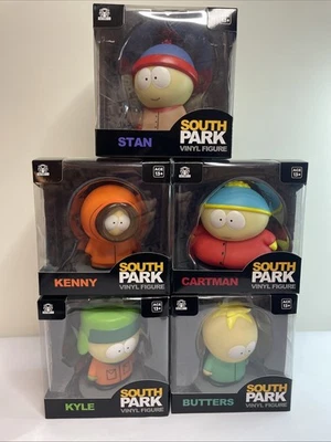 NUEVO Juego completo de figuras de vinilo South Park Culturefly Cartman Stan Kyle Butters Kenny Foto 1 de 4