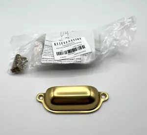 Rejuvenation Vernon Bin Pull 3" Aged Brass C100191 Pottery Barn - Picture 1 of 2