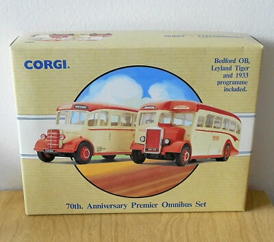 CORGI 97079 BEDFORD OB & LEYLAND TIGER PREMIER BUS SET - Image 1 of 3