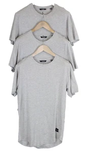 Only & Sons Mens T-Shirt S Light Grey Melange Crew Neck Basic 3-Pack Jersey - Picture 1 of 9
