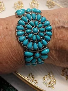 PULSERA ELÁSTICA TURQUESA INDIA AMERICANA 43,30 GMS SE ADAPTA A LA MAYORÍA DE LOS TAMAÑOS DE MUÑECA - Imagen 1 de 24
