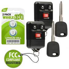 2 Replacement For 1998 1999 2000 2001 2002 2003 F-250 F250 Super Duty Key + Fob