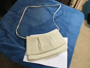 Vintage LUMURED White/Off-white Tile purse/shoulder bag - Picture 1 of 7