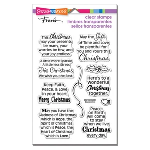 Stampendous FAITH PEACE LOVE PERFECTLY CLEAR Cling Rubber Stamp SSC1368 - Picture 1 of 1