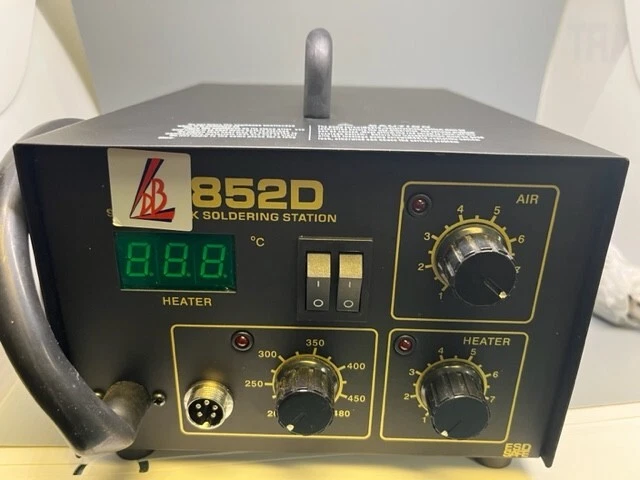 1 NEW LDB SMD REWORK SOLDER/DESOLDER STATION W VOLTAGE CONVERTER 852D+110V/220V - Image 1 of 1