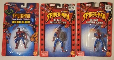Spider-man Poseable Die-cast Action Figures Lot Of 3 - Image 1 of 4