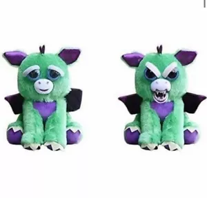Feisty Pets Ferdinand Flamefart Green Dragon w/purple wings, 8" plush, 2015 - Picture 1 of 4