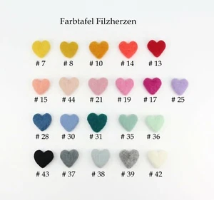 Dein eigener Mix aus 1 / 5 od. 10 bunten Herzen aus Filz Basteln Babys Mobile  - Bild 1 von 8