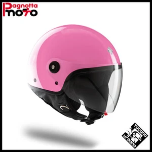 CASCO JET DEMI–JET TUCANO URBANO EL'JETTIN ROSA LUCIDO VARIE TAGLIE - Foto 1 di 1