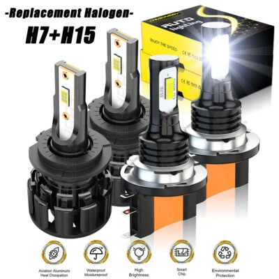 Para para Jaguar XE 2017-2019 4x Kit de bombillas LED para faros altos y bajos Foto 1 de 4