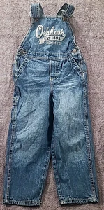 Oshkosh B'Gosh Boys Youth Vestbak Denim Overalls Carpenter Size 5T - Picture 1 of 5
