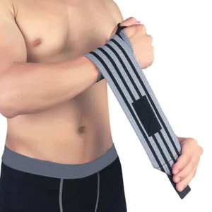 Men Bandage Sports Stretch Wrist Band Training Running Fitness Brace Wristband - Picture 1 of 16