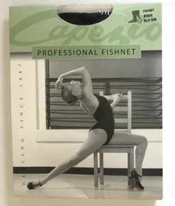 Capezio #3000 Collant Professionale a Rete Nero S/M Made in Italy - Foto 1 di 3