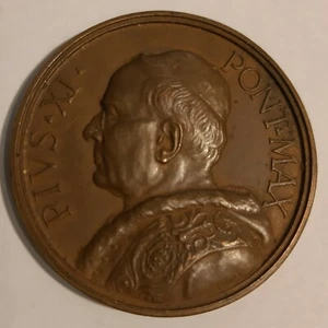 VATICAN / 1925 Bronze Medal Pope Pius XI Jubilee Year by Antonio Giacomini !! - Picture 1 of 2