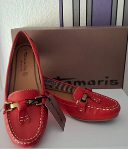 Tamaris Damen Mokassins Loafer Slipper Gr. 38 chilirot NEU NP 60 € - Bild 1 von 9