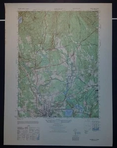 1940's Army topographic map Ashaway RI Sheet 6666 IV NE Pawcatuck - Picture 1 of 6