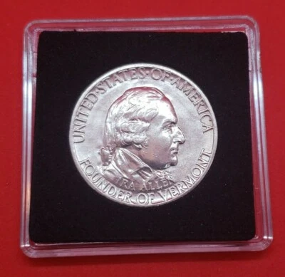1927 VERMONT SILVER HALF DOLLAR U.S. COMMEMORATIVE COIN GEM BU RARE 50 CENT - Image 1 of 4