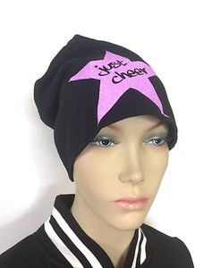 Mütze Cheerleader Beanie Just Cheer glitzer Stern Aufdruck in versch. Farben - Bild 1 von 6