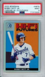 2022 Bowman Bobby Witt Jr RC Chrome Hi-Fi Futures #HIFI5 PSA 9 MINT Royals - Bild 1 von 2