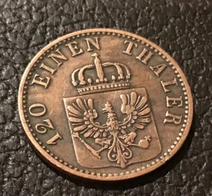 1866 A. 120 Einen Thaler Scheide Munze. 3 Pfennig . #77 - Picture 1 of 2