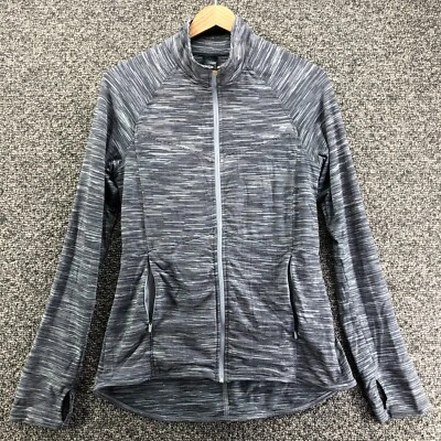 Jaqueta de corrida Champion C9 ativa manga longa top M multicolorida feminina fenda no polegar - Imagem 1 de 4