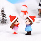 Winter Couple DIY Mini Miniature Figurine Snowman Micro Landscape Garden Dec-wf