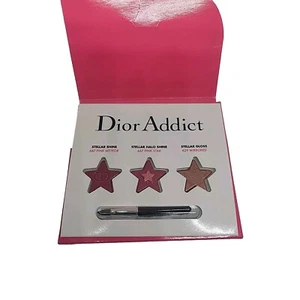 New DIOR ADDICT Lipstick Card w/Brush Stellar Shine, Halo Shine, Stellar Gloss - Picture 1 of 2