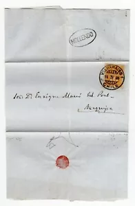 Chile 1888 Valparaiso nach Mollendo Peru Faltbrief tolles Stück sauber gestempelt - Bild 1 von 3