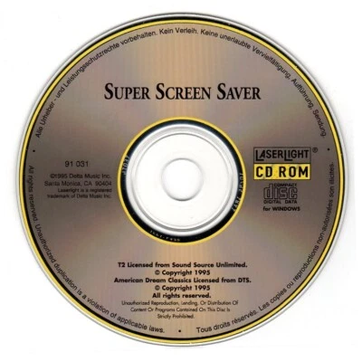 Super Screen Saver (PC-CD-ROM, 1995) for Windows - NEW CD in SLEEVE - Image 1 of 3