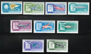 Hungary 1962 MNH Mi 1846-1854 Sc C210-C218 “From Icarus to the Space Rocket” ** - Picture 1 of 2