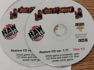 JUEGO DE DISCOS DVD RECUPERACIÓN RAW THRILLS DIRTY DRIVING V1.17 USADO para un juego de arcade - Imagen 1 de 3