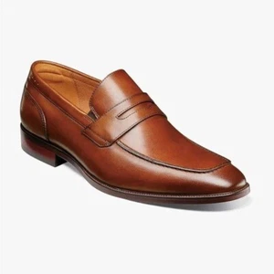 🌻NEU Florsheim Cognac Sorrent Mokassinnaht Penny Loafer Herren Größe 10 - Bild 1 von 10