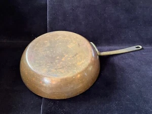 Vintage Solid Copper 10 Inch Sauté Skillet Pan Made In Korea Used - Picture 1 of 5