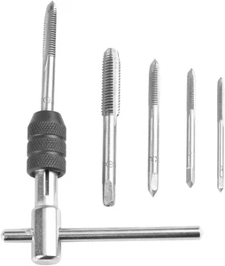 Set Di 5 Maschiatore Filettatura Con Chiave Filettata Regolabile, Kit Di Maschia - Foto 1 di 7