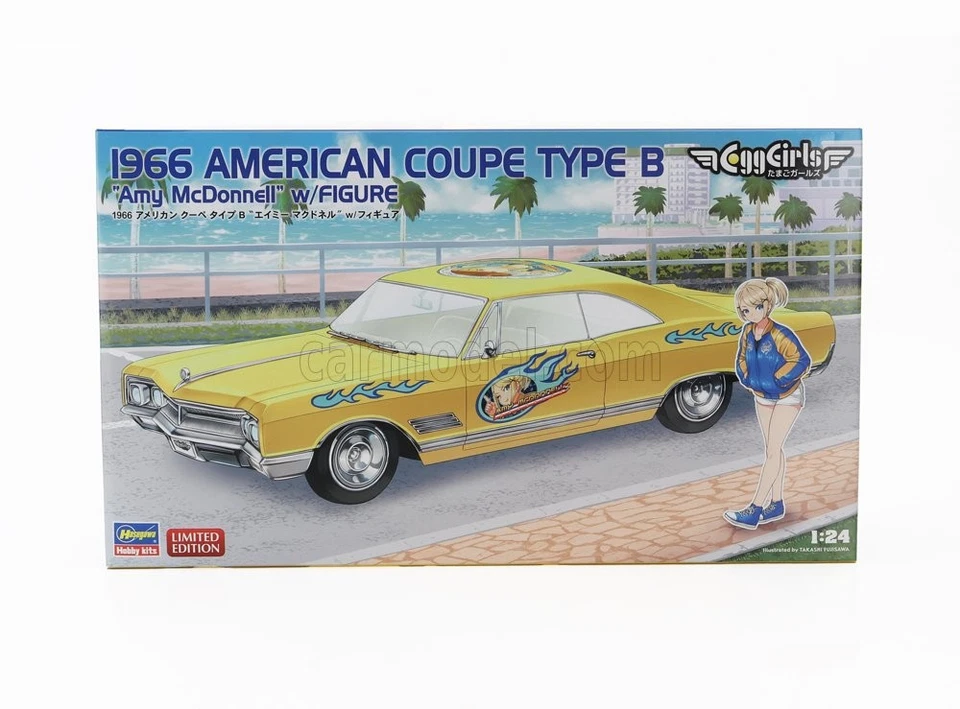 1/24 HASEGAWA - PONTIAC - AMERICAN COUPE TYPE B WITH AMY MCDONNELL FIGURE SSP598 - Immagine 1 di 1